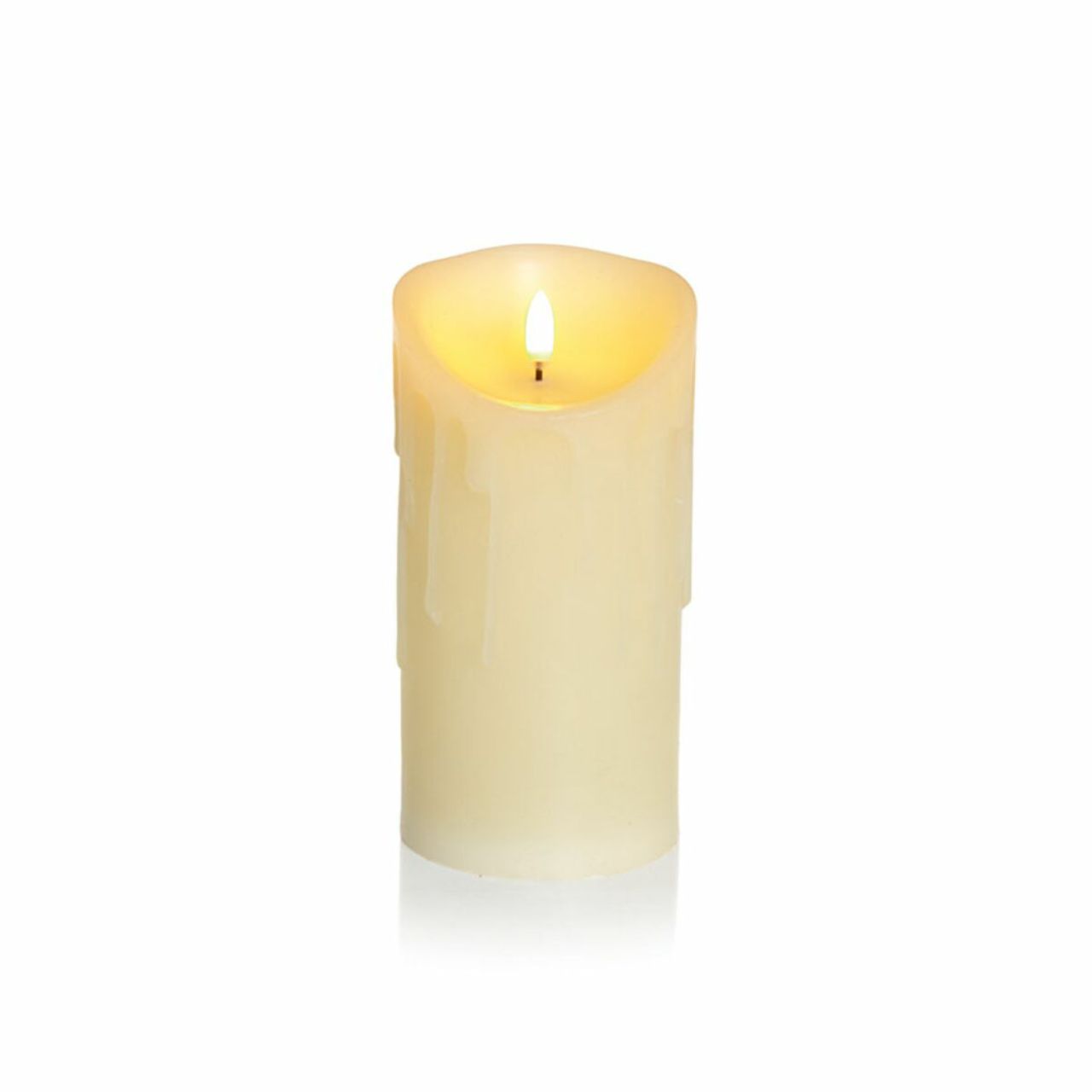 18 x 9cm Melted Edge Flickabright Candle Cream | Coulsdon Home Hardware